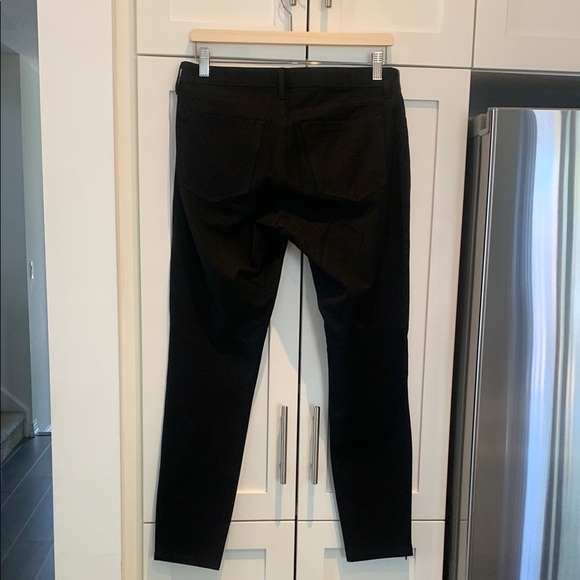 Banana Republic Sloan Front Faux Leather Front Zipper Ankle Black Skinny Pants - Picture 10 of 15